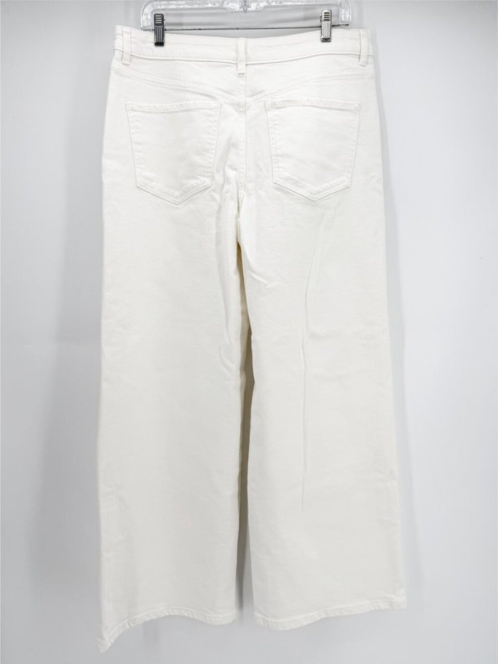 Time and Tru Women's White Wide Leg Jeans 14 - Picture 5 of 13